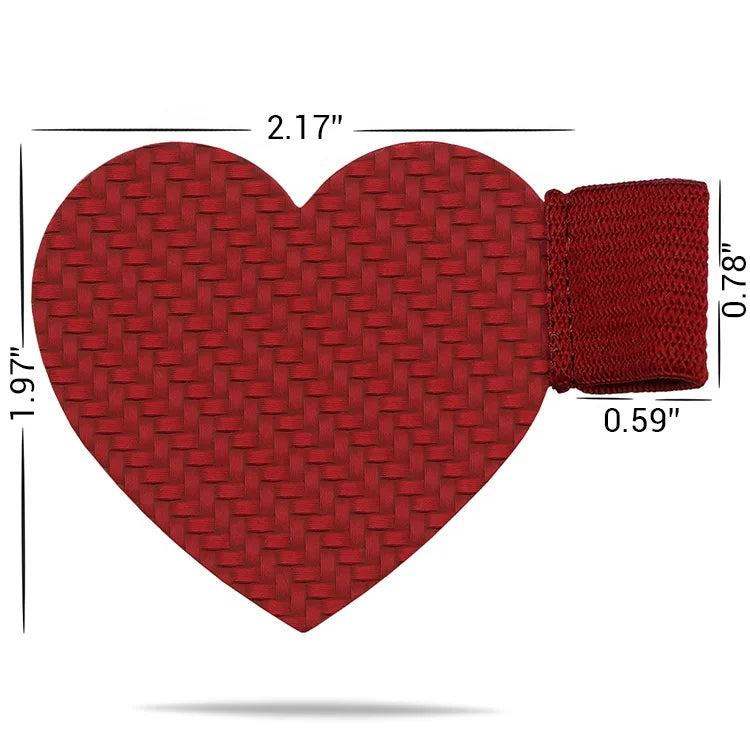 Fast Delivery Multifunction Self-Adhesive Cute Pen Holder Pencil Loop Woven Heart Blank Leather Pen Holder