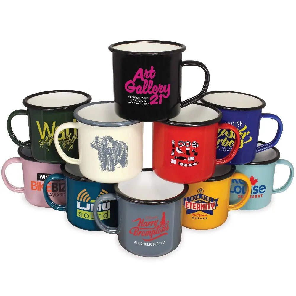 Promotional Metal Enamel Coffee Milk Mug Custom Enamel Mug