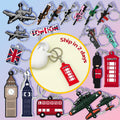 Trending Custom PVC Rubber British Style Bus Key Chains Rings Charms Keychain Accessories Luxury Guns Keychains Fujian in Bulk