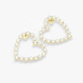 LOZRUNVE 925 Silver Wholesale Oversize Crystal Heart Stud Earring Women 18k Gold Plated Jewelry