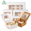 Printon 9 12 Count Custom Printed Muffin Packaging Cupcake Bouquet Box 12 and 6holes