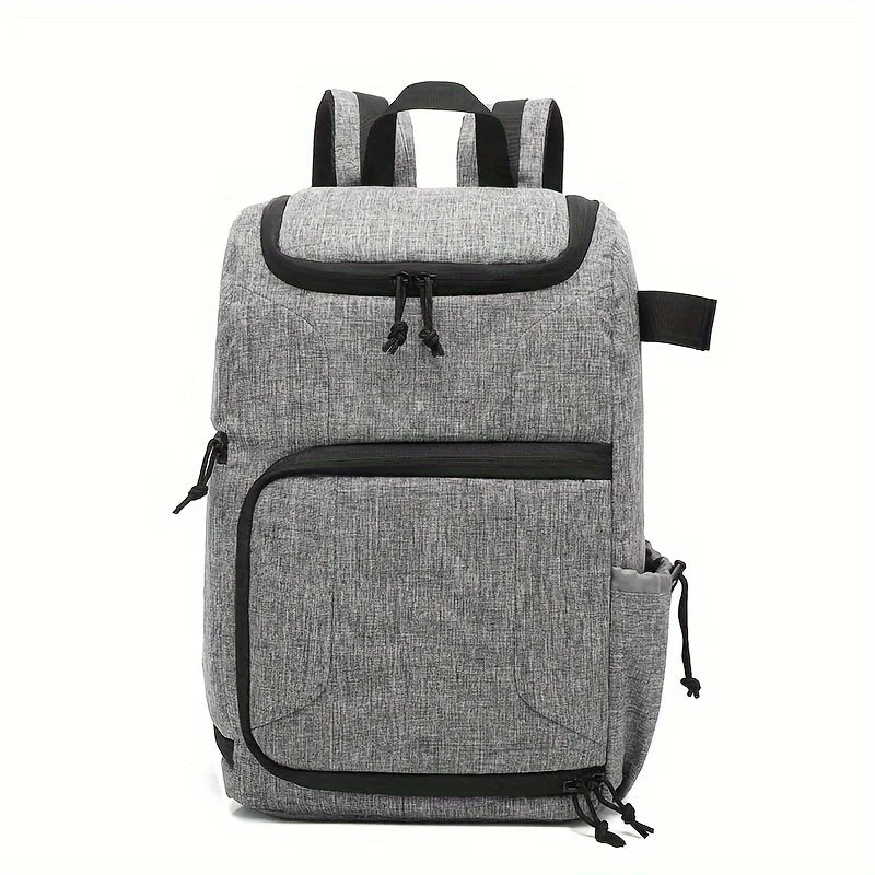 Professional Outdoor DSLR Camera Backpack Stylish Waterproof Nylon Canvas Photography Bag with Laptop Compartment Zipper Closure