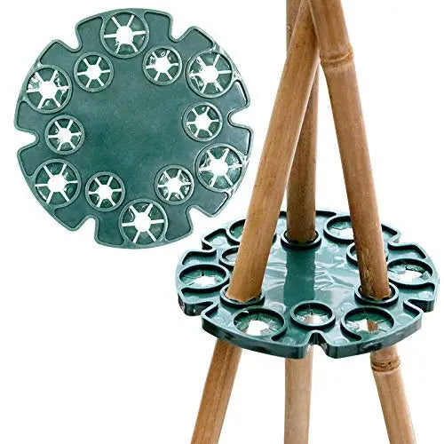 C81 12 Holes Plants Growth Aids Bamboo Cane Holder Plastic Plant Support Garden Stakes Connector Caps Climbing