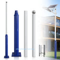 Galvanized Steel Portable Outdoor Street Light Pole Blue White 3m to 8m Combination Light Pole for Garden and Square Use