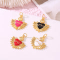 New Design Zircon Heart Shape Pendant 14K Gold Plated Trendy Women's Charm for Jewelry Making