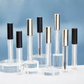 10ml DIY Lip Gloss Empty Tubes Round Refillable Airless Lip Glaze Bottles Custom Logo Printing Cosmetic Packaging