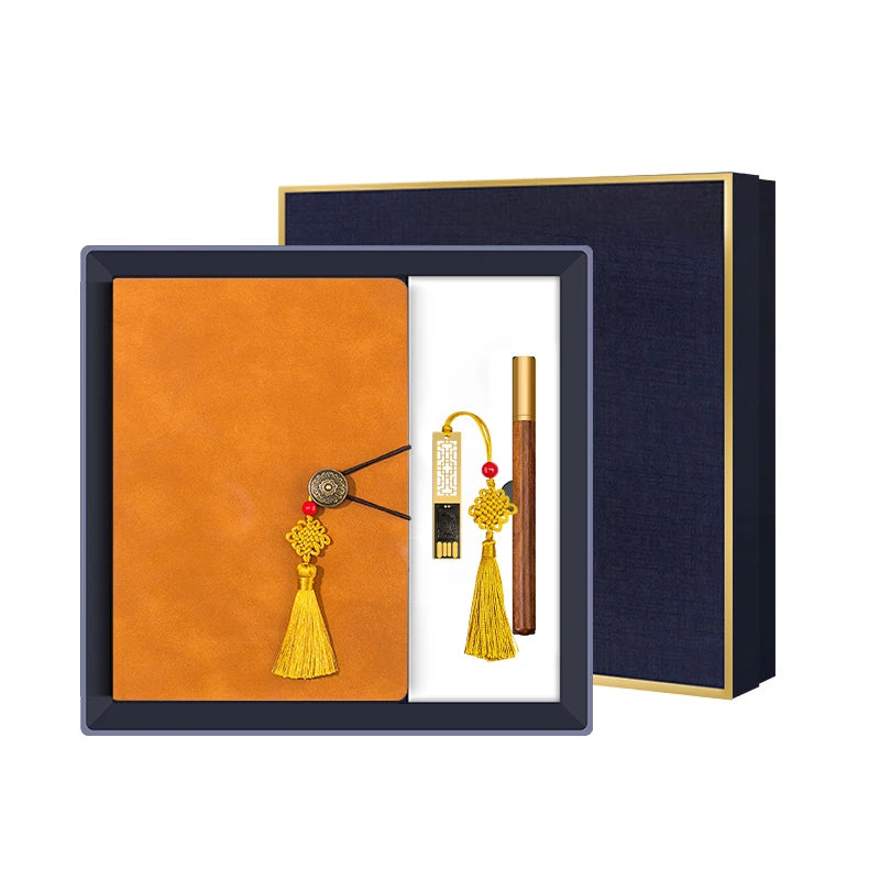 Top-Ranking A5 Notebook Pen USB Flash Drive Office Stationery Set Personalized Business Gift with Customized Box