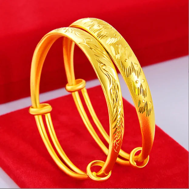 Waterproof Jewelry 18K Gold Plated Colorful Chunky Bracelet Bangle Copper Cuban Link Bracelet Women
