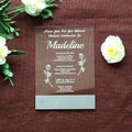 8 Colors RGB LED Clear Acrylic Invitation Cards with Engraved Text and Colorful Light Clear Acrylic for Birthday|Business Event