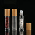 5ml Bamboo Lid Roller Ball Perfume Bottles Essential Oil Perfume Oil Roll on Glass Bottle With Roller Ball