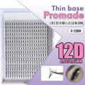 12D Promade Volume Fan Eyelash Extension 0.05 Stock Russian Wispy 0.03 0.07 C D Curl Loose Fan Long Stem Lash Trays Xxl Premade