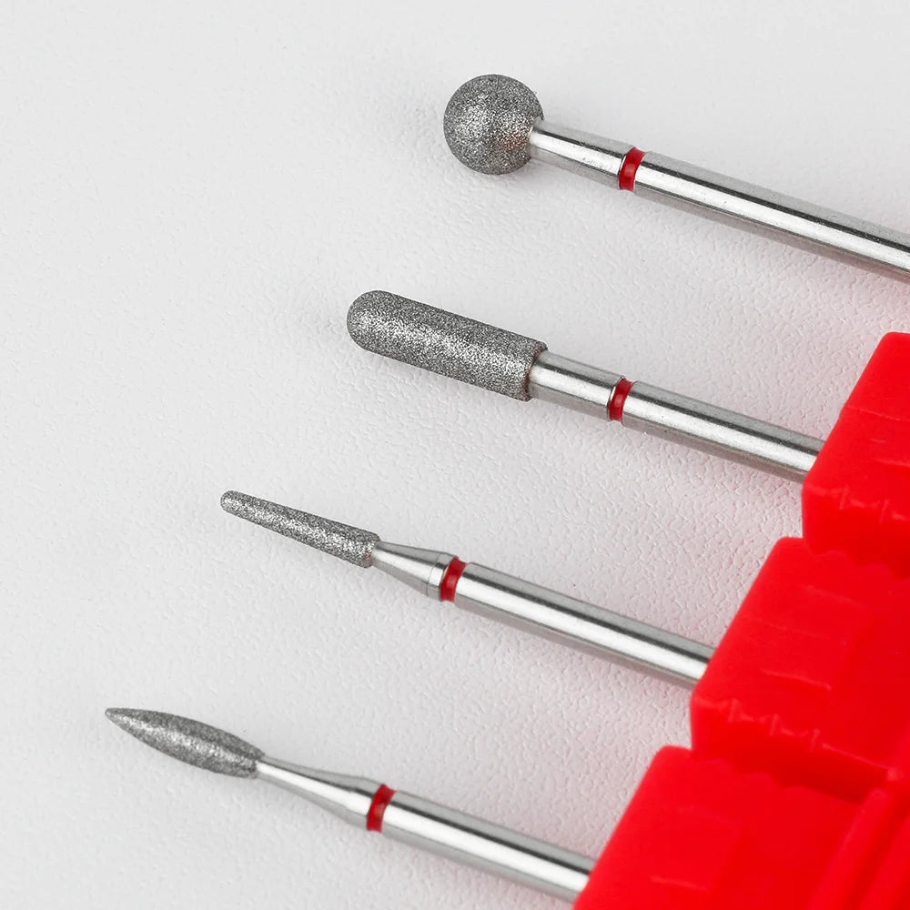 Factory Wholesale Ball Shape Diamond Nail Drill Bits Professional Nail Burr Accessories 2.35mm Cuticle Rotary Diamond Nail Bits