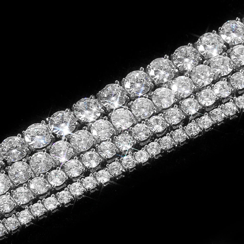 Stylish Accessory Wholesale Custom Made Iced Out VVS Moissanite Diamond Tennis Chain Necklace 4mm Fine Jewelry
