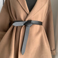 Women's Leather Belt Dress Belt for Jeans Jumpsuit Coat Fashion Tie a Knot Leather Waist Belt