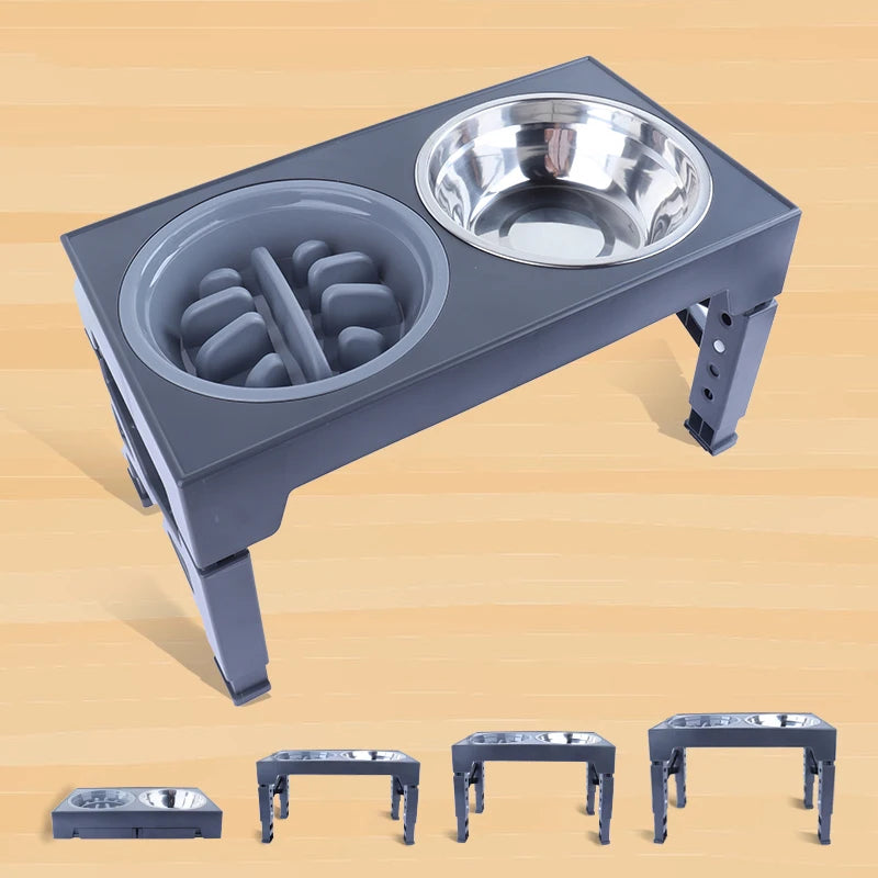 Non-Slip Design Tall Elevated Dog Bowl Stand Pet Feeder Portable Outside Indoor Travel Elevated Dog Bowls Large Breed