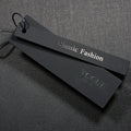 Custom Thick Black Paper Uv Printing Swing hang Tags Brand Name Luxury Metal Eyelet Clothing Garment hang Tag with Safety Pin