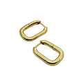 HZ Luxury Letter U Shape Earrings Stainless Steel Trendy Earrings Titanium 18k Gold Earrings