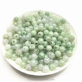 Burmese Jadeite Loose Beads Grade a Large Hole Round Braids With Beads Jewelry Pendant Small Accessories Beads Factory