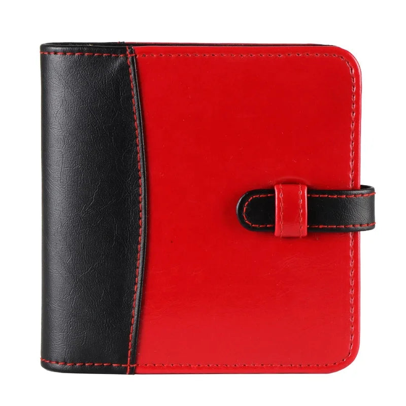 Custom Photo 4X6 Magnetic Card Album Book with 24 Clear Sheets and 48 Inner Pages Colored PU Leather Cover
