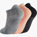 High Quality Black Pilates Ankle Grip Socks Custom Logo Anti-Slip Yoga Socks for Women Non-slip Grips
