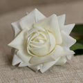 Hot Sale Latex Single Artificial Flower Austin Rose Real Touch Long Stem White Flower Centerpieces for Wedding Decoration
