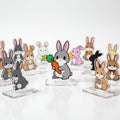 Clear Acrylic Animal Cartoon Anime Character Standee UV Printed Image Artistic Crafts