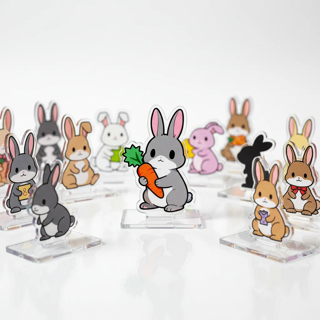 Clear Acrylic Animal Cartoon Anime Character Standee UV Printed Image Artistic Crafts