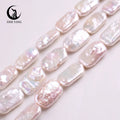 Wholesale 11x18mm Rectangle Cultured Freshwater Pearl Beads Baroque Loose Pearls for Jewelry Making Natural Pearl Beads