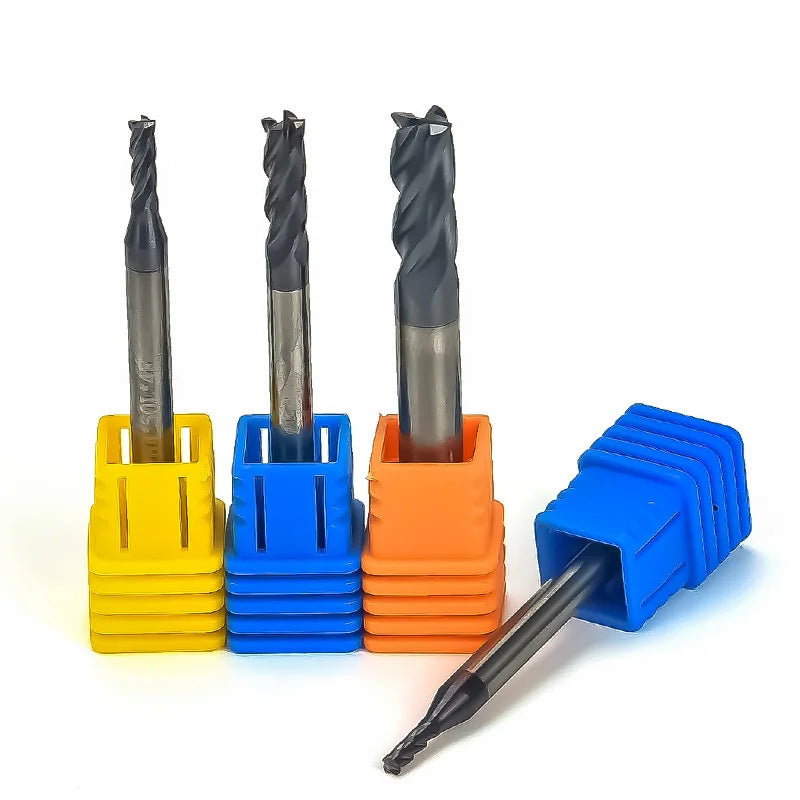 Factory Direct Sales Solid Carbide 4 Flute CNC Milling Flat End Mill Square Blade End Mills Metal Cutting Router Bit