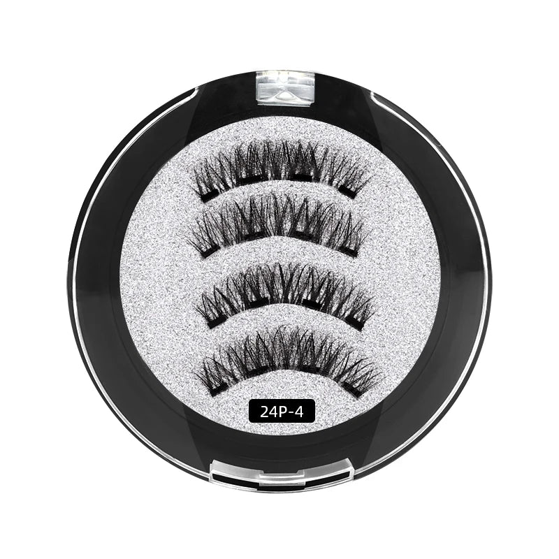 New Arrival Short Invisible Magnetic Eyelashes Thick Silk Faux Cils Magnetiques Magnetic Eyelashes No Glue No Eyeliner