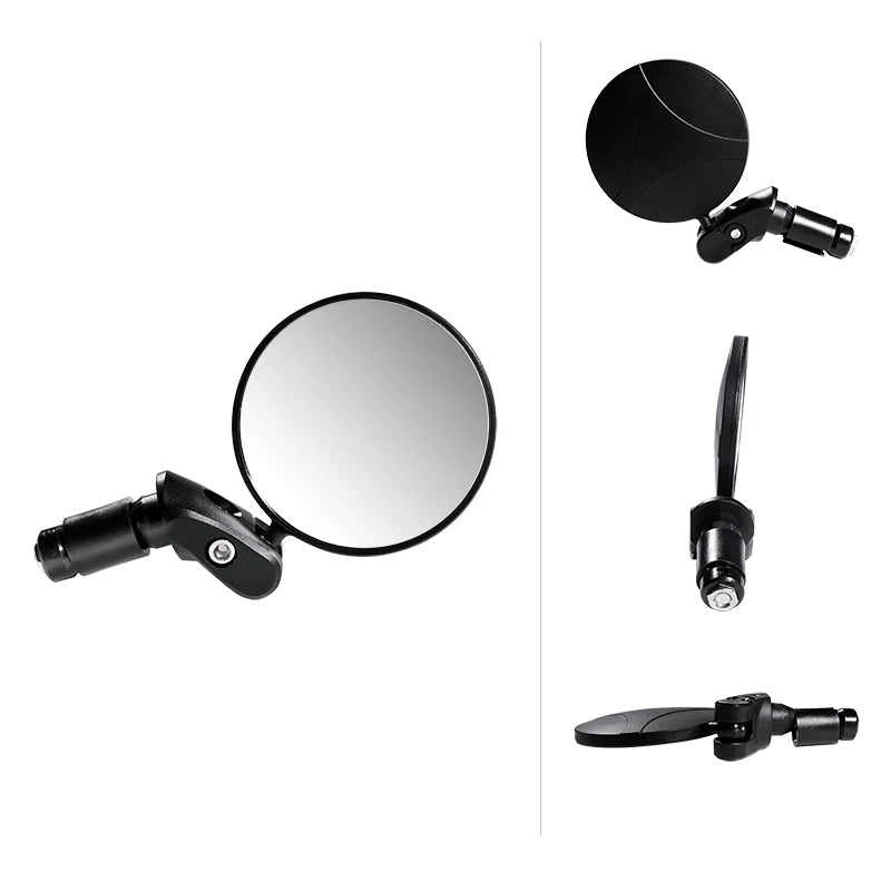 New Image Universal MTB Rearview Mirror Handlebar Rotate Wide-angle for Electric Scooters Durable PC Material Cycling