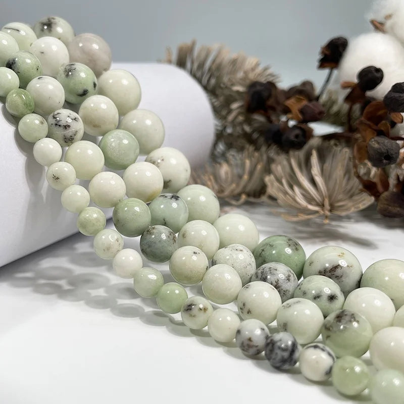 Fashion Beads for Jewelry Making Dendritic Jasper Pine Landscape Jasper Gemstone Loose Beads