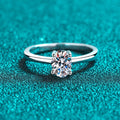 Factory Custom S925 Silver Ring 1ct Moissanite Oval Stones Wedding Ring Fine Jewelry
