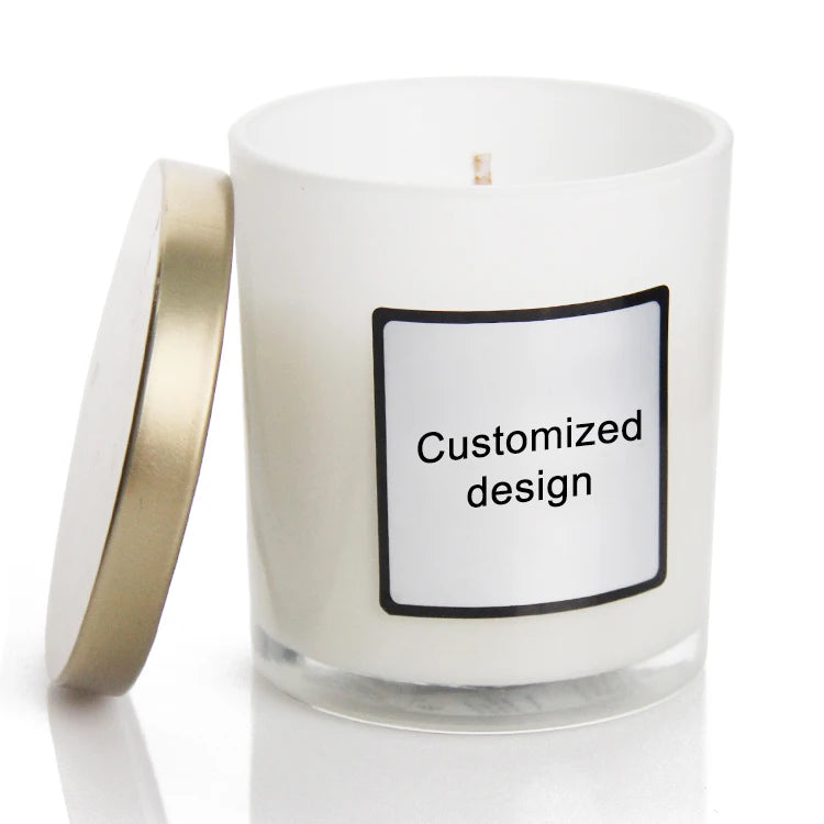 8 Oz 9 Oz Custom Color Soy Wax Glass Candle Jar with Lid for Easter Handmade Home Decor