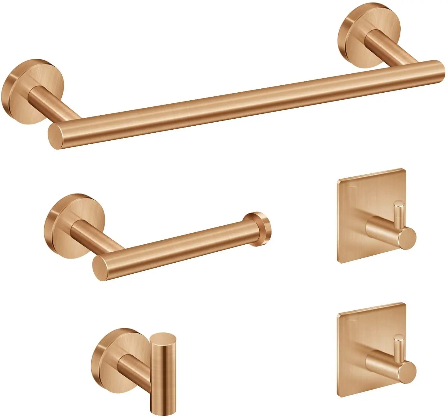 304 Stainless Steel 3-Piece Bathroom Accessory Set Heater Feature Hand Towel Rack Toilet Paper Roll & Tissue Holder