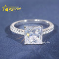 Wholesale Price 925 Sterling Silver D VVS Princess Cut Moissanite Ring Women Moissanite Wedding Rings Fine Jewelry