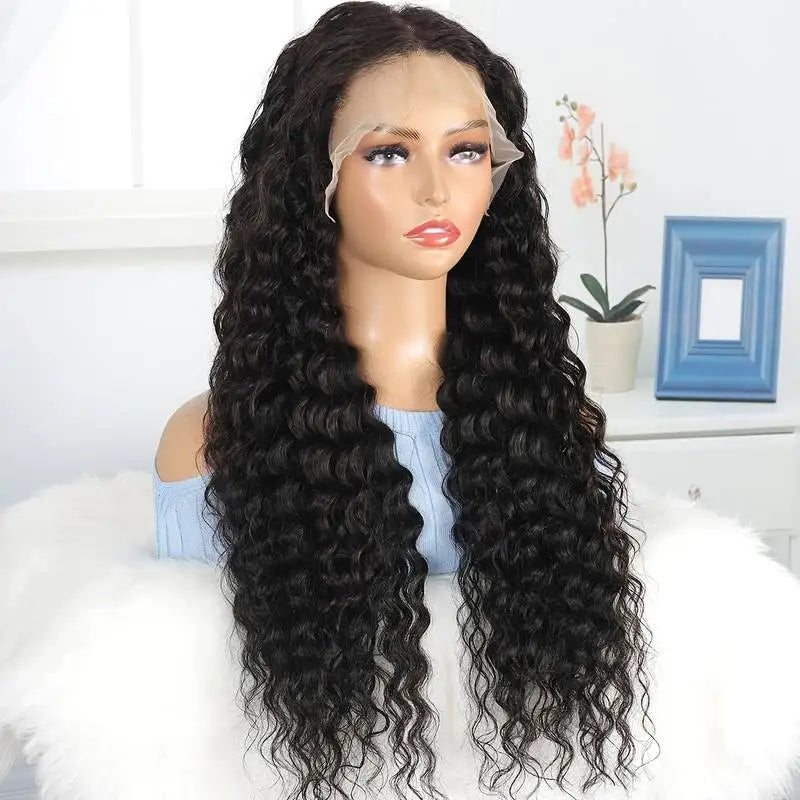 Wholesale Hand Tied Long Natural Body Wave Ombre Colored with Middle Part Fiber Invisible 13x4 Lace Frontal Wig for Black Women