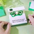 Custom 3D Memo Pad Oasis Garden City Landmark Sticky Note Pad Book Mark Stationery Acrylic Box With Pen Holder Gift Items