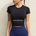 Custom Breathable Lightweight Yoga Gym Sport T-Shirt Women's Workout Short Sleeve Seamless Print Casual Eco-Friendly Crop Top