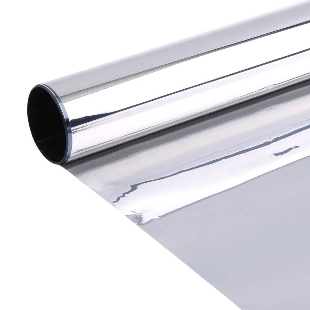 HOHOFILM 60cm*30M/24in by 100ft B-0404 Architectural Privacy Protection Window Film Solar Double Silver Mirror Effect