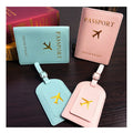 Custom Passport Holder and Luggage Tag Set Travel Must Haves Leather Luggage Tags for Suitcases Passport Cover