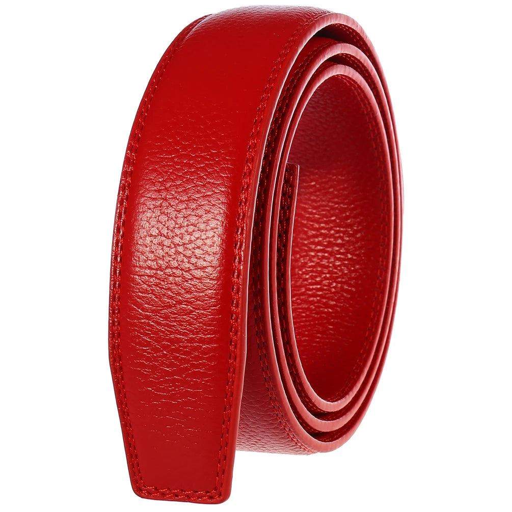 LY35-115 Factory Pricr Genuine Leather Belt Strap Double-sided First Layer Cowhide Automatic Buckle Body Strap Width 3.5CM ZD115