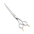 HUASIS New Fashion SUS440C Stainless Steel Professional Eco-Friendly Pet Grooming Super Curved Scissors 7" 59-61 HRC for Dogs"