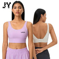 Joyyoung Scoop Collar Racer Back Sports Wear Hollow Out Sleeveless Yoga Tops Gym Workout Running Sports Bras for Women Fitness