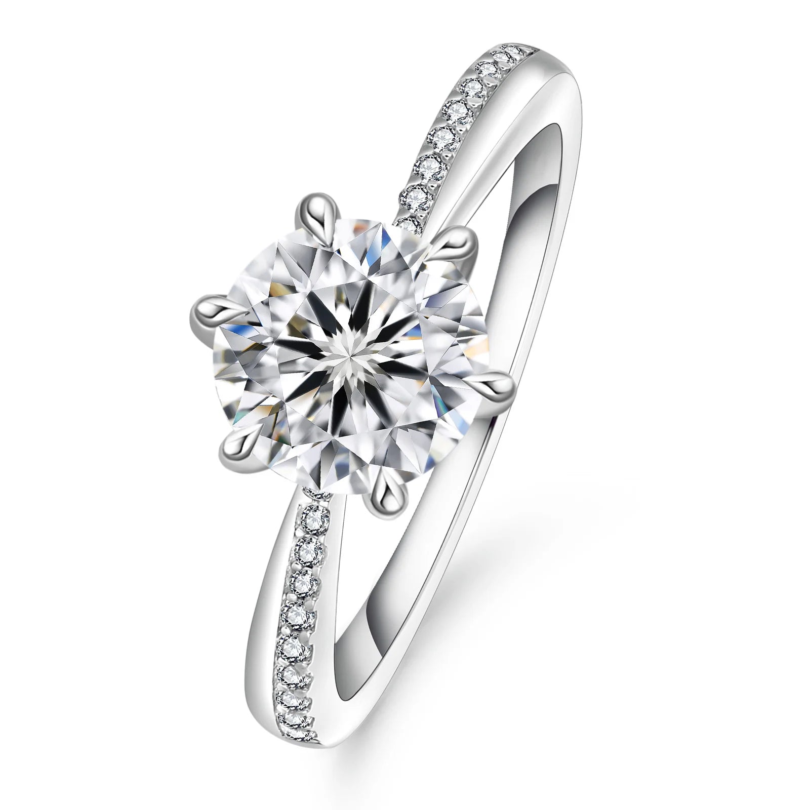 18K Gold Band Exquisite Wedding Promise Jewelry IGI Certified Eco-Friendly Women Gift Lab-Grown Diamond Gold Engagement Ring