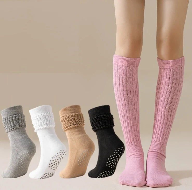 Women's Elastic Non-slip Terry Pilates Socks Grip Yoga Slouch Socks towel soles sport socks