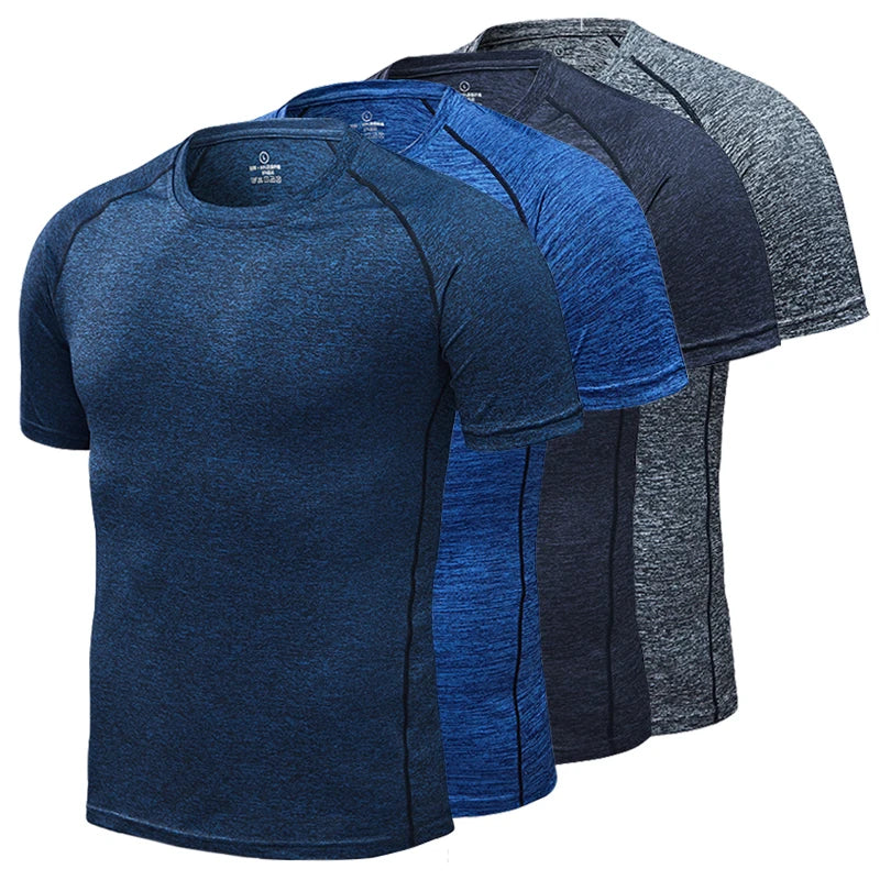 Men's Running T-Shirts Quick Dry Compression Sport T-Shirts Fitness Gym Running Shirts Soccer Shirts Men's Jersey Sportswear