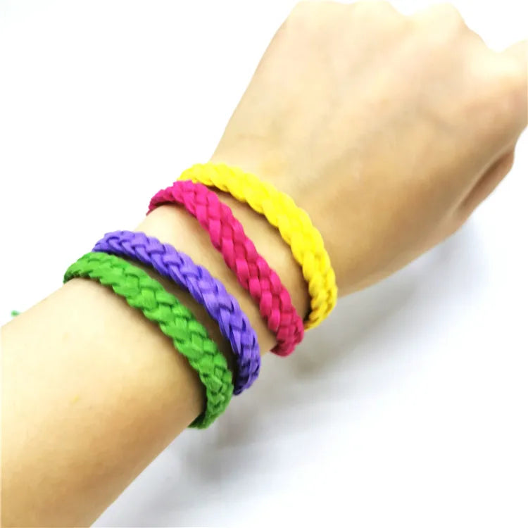 Suede Braid Leather Scented Bracelets in Cute Flower Shape Colorful Summer Accessories for Weddings Anniversaries Parties
