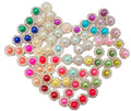 Factory Direct 10mm Pearl Flat Back Rhinestone Beads DIY Inlaid Loose Gold/Silver Durable Metal Gold/Silver Bottom Garment Beads