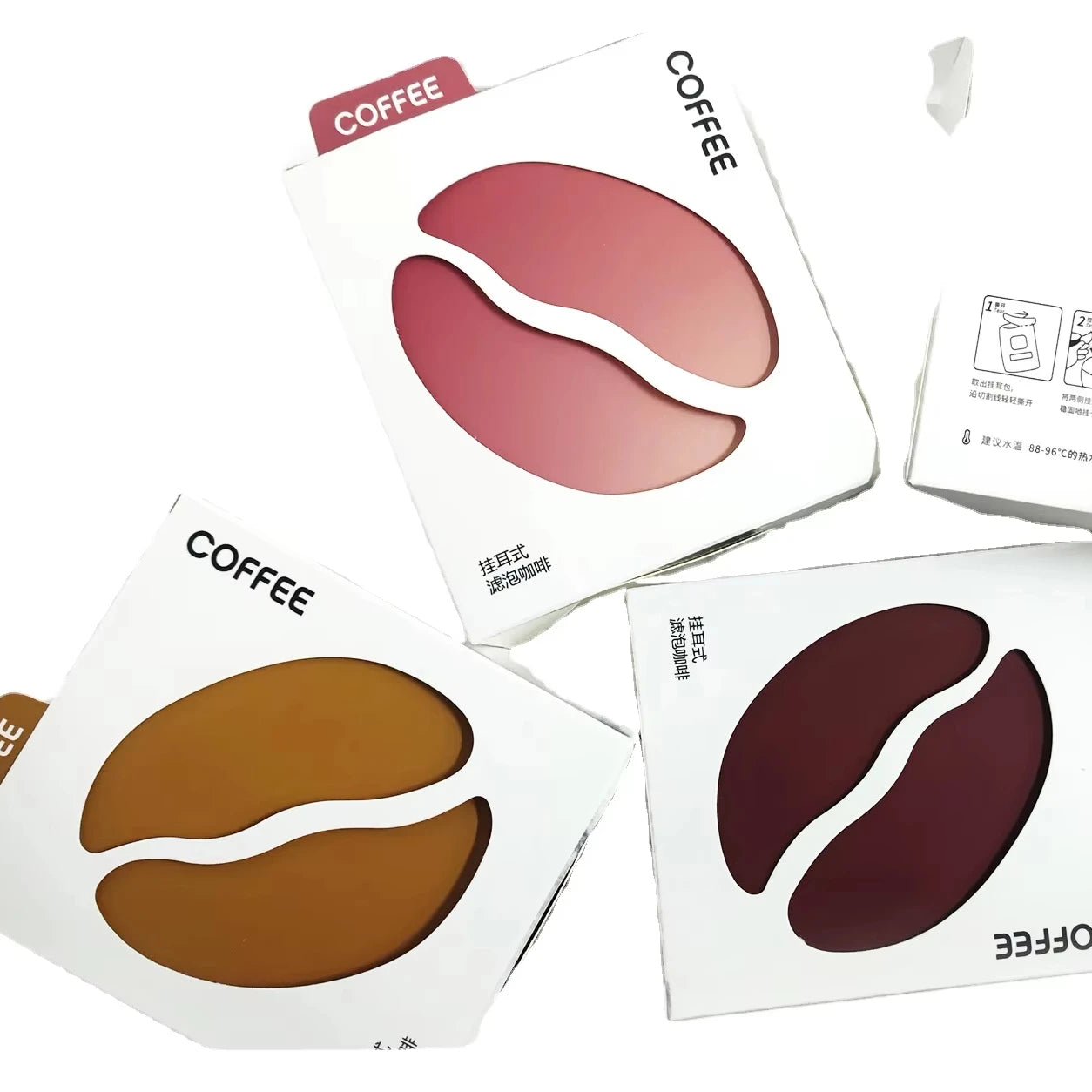 YOHO YH0081 Blue Mountain Mocha Latte Coffee Packaging White Card Color Printing Drip Cold Brew Eco-friendly Recyclable Paper